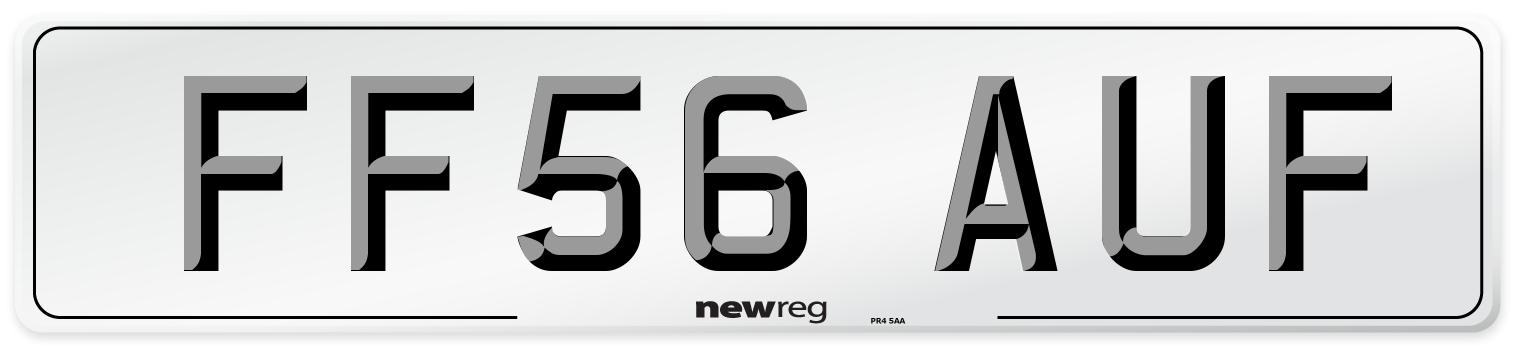FF56 AUF Number Plate from New Reg